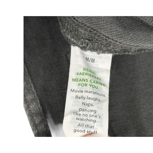 Aerie Wide Leg Overalls Gray Denim Womens Medium Boho - Picture 9 of 12